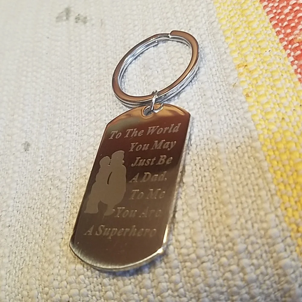 ❤️10/$13 New to my dad keychain Fathers Day